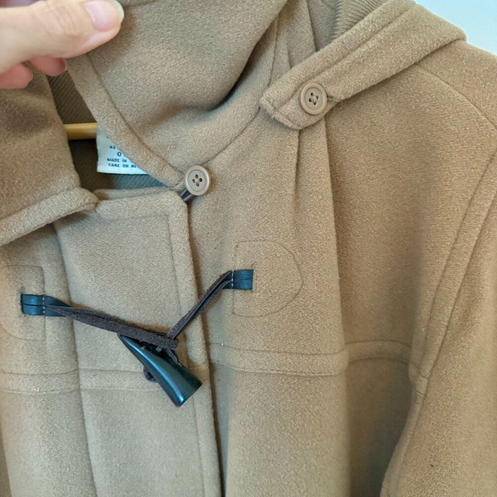 Vintage L.L. Bean Duffel Coat with Removable Hood - Lined - Camel - Size M - Picture 13 of 16